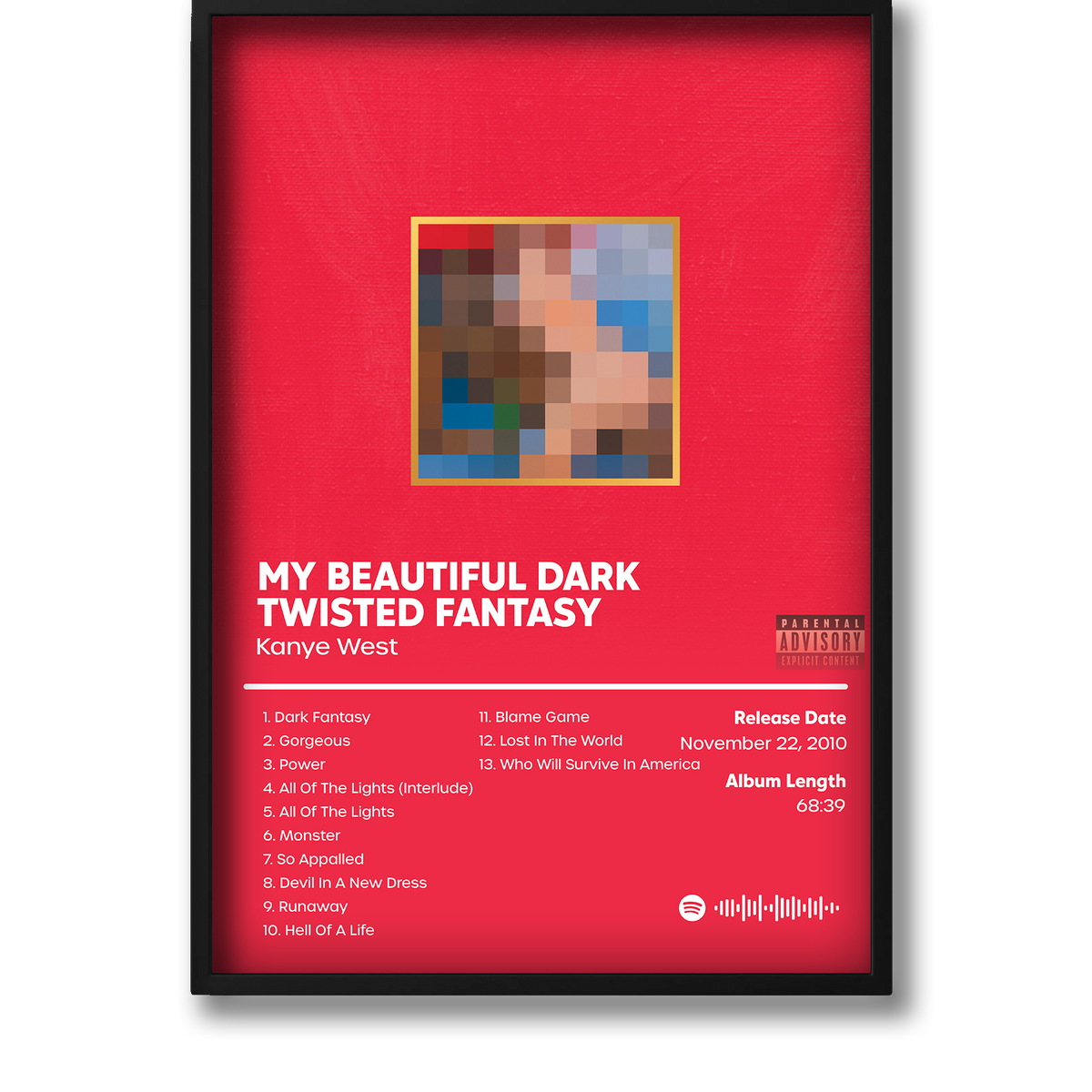 Kanye West My Beautiful Dark Twisted Fantasy Poster Posterworld